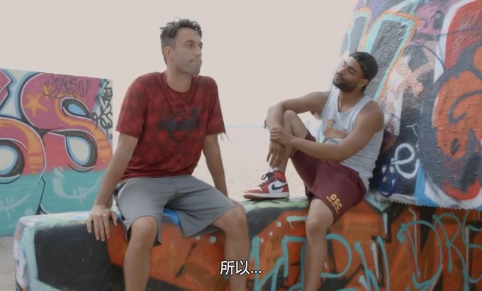 涂鸦墙的亲吻